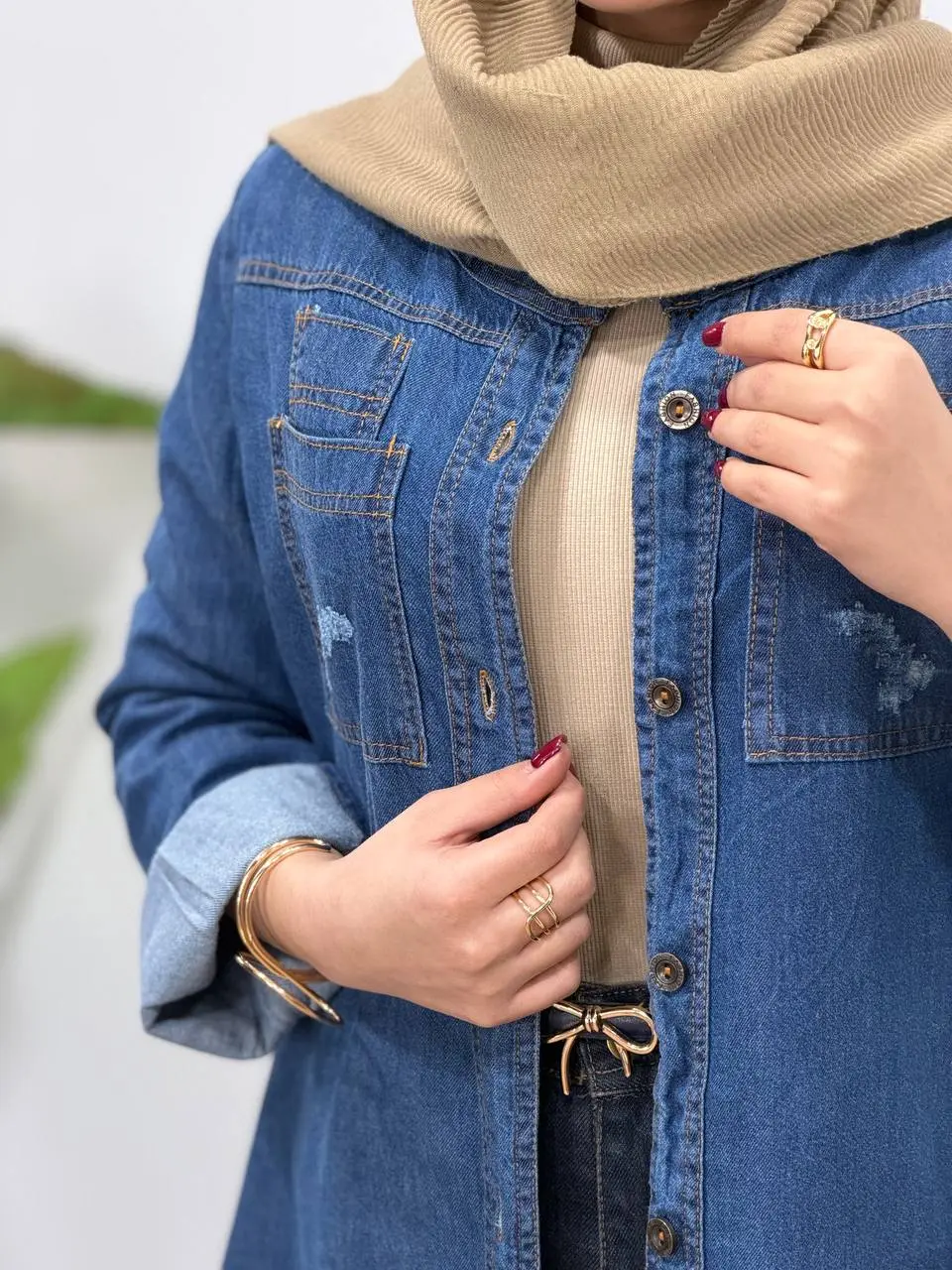 مانتو جین کاغذی ندا